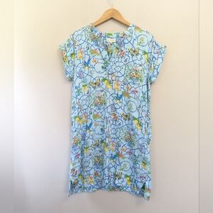 Jayes Studio Whimsical Garden Satin Day Dress Nightgown Brunch